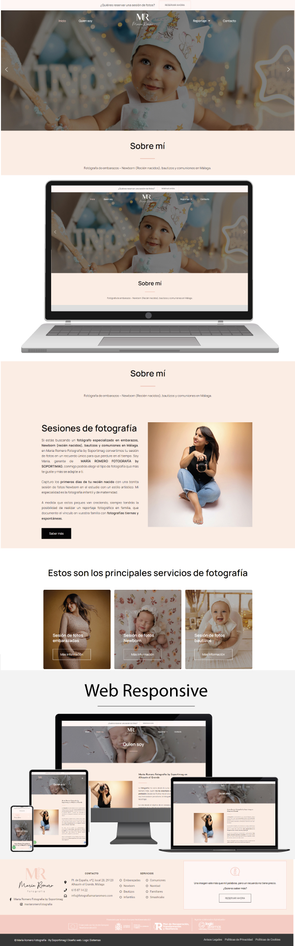 diseño y programación web fotógrafa infantil